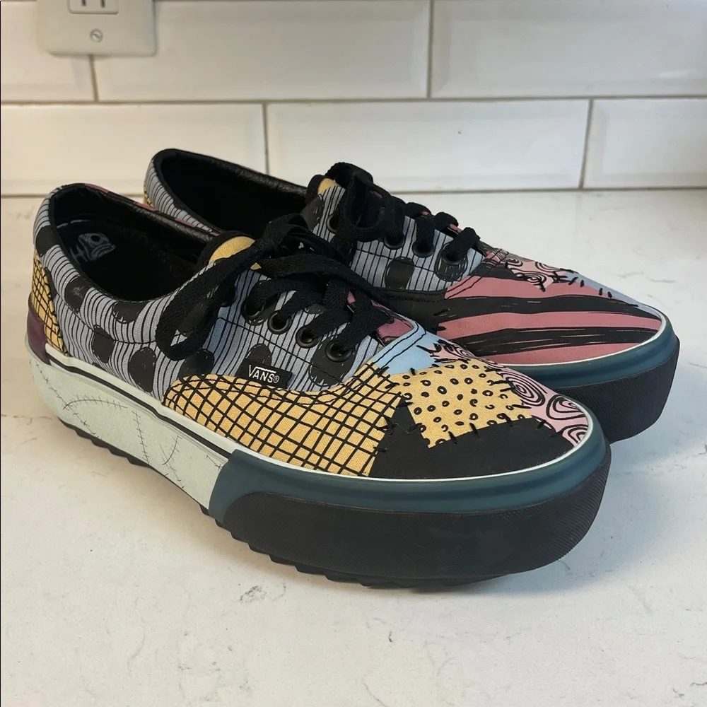 VANS X THE NIGHTMARE BEFORE CHRISTMAS ERA STACKED DISNEY Size 9.5 Worn 2-3 Times - Picture 10 of 17